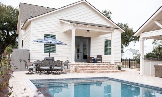 Gulfport Casa | OceanView on 2nd Street - Walk to Beach - Heated Pool - Gazebo - Grill