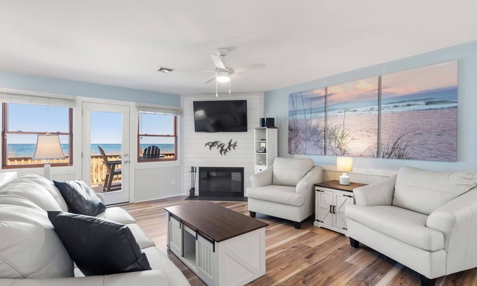 Nags Head Casa | Ohana: Oceanfront Townhouse, Shared Pool