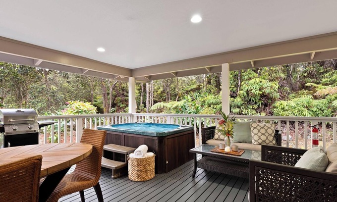 Volcano Casa | Ohia Lehua Hale-Hot Tub-Fireplace-Fire Table-3-Bed, 2-Bath Newly Renovated Home