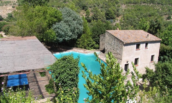 L'Aleixar Cabaña | Antiguo molino, jardin, porche con mesa de ping pong. Piscina y barbacoa privada