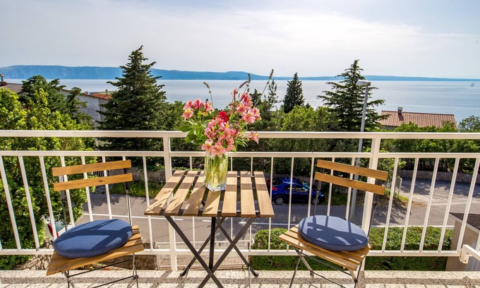 Klenovica Apartamento | Apartamento de una habitación con balcón y vista al mar Klenovica, Novi Vinodolski (A-5575-b)