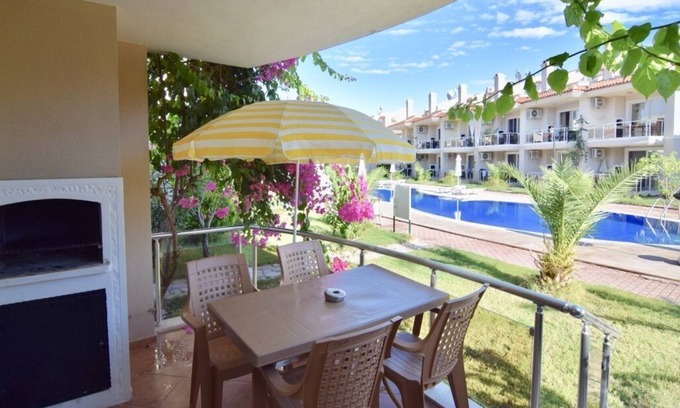 Fethiye City Center Apartamento | one bedroom apartment in Sunset Beach Club fethiye, private beach, 24/ security