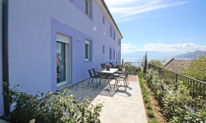Baska Apartamento | Apartamento de una habitación con terraza y vista al mar Baska, Krk (A-18824-d)