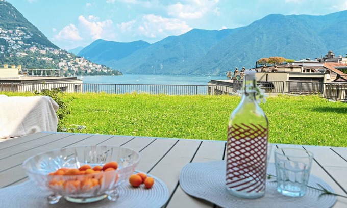 Lugano City-Centre Apartamento | Una y única suite central con jardín