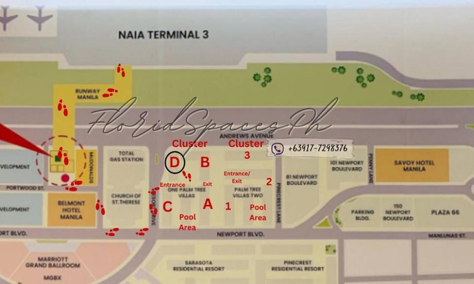 Pasay Apartamento | One Palm Tree Villas Condominium - Studio 10th-O FL with Balcony - Across Terminal 3 Airport