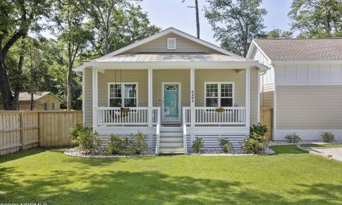 Ocean Isle Beach Casa | Only TWO MILES to the beach! Custom bungalow. Fenced-in yard!