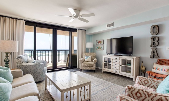 Orange Beach East Condominio | Wind Drift 209 - Condominio frente a la playa recientemente renovado 2Bed / 2Bath