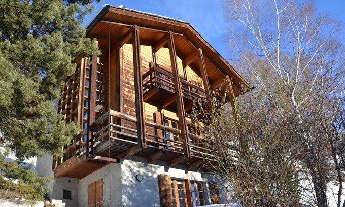 St. Luc Chalet De Esquí | Exterior: Chalet con arquitectura moderna de 3 pisos, para 6 personas, hermosa vista panorámica -I