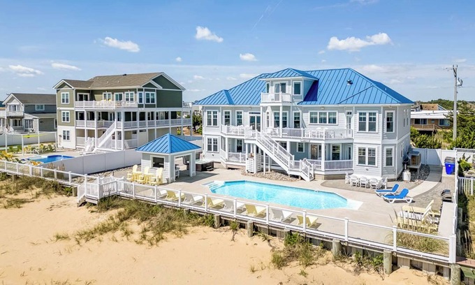 Sandbridge Casa | Over the Moon | Oceanfront | Private Pool and Hot Tub