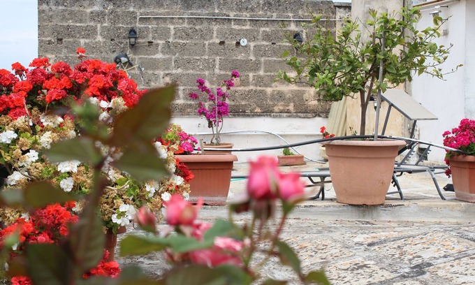 Centro Storico Apartamento | --- Palazzo Retrò, con una terraza con vistas al centro histórico de Nardò ---