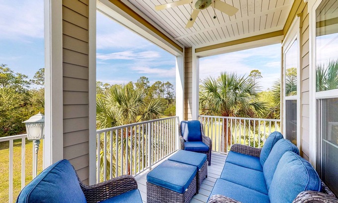 St. Marys Condominio | Palm-lined Home, Dock Access, Firepit, & Balconies