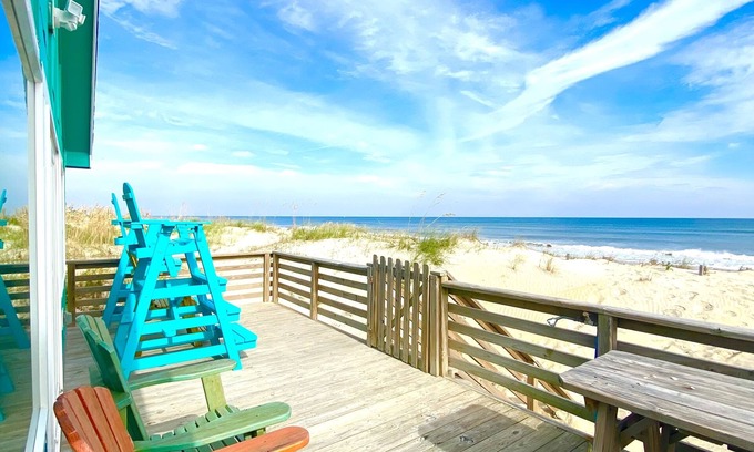 Sea Retreat Casa | Panoramic Ocean Views in this Updated Vintage Beach Box Right on the Beach!