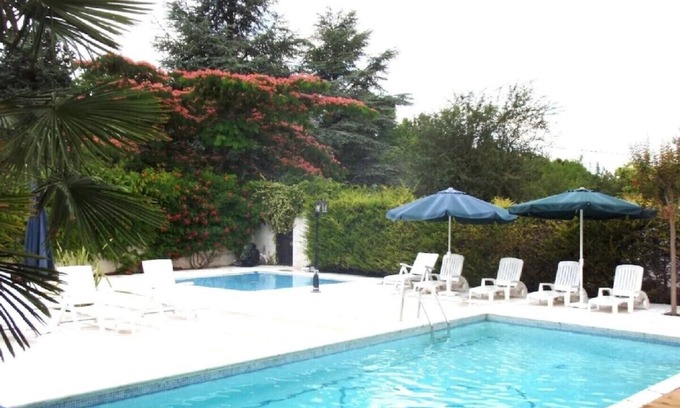 Cussay Cabaña | Paradise PRIVATE Villa In the Loire Valley, Exotic Tropical Gardens Heated Pool