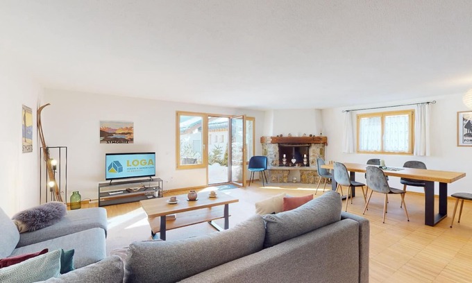 Champfer Apartamento | Partly renovated 3½-room apartment on the ground floor.