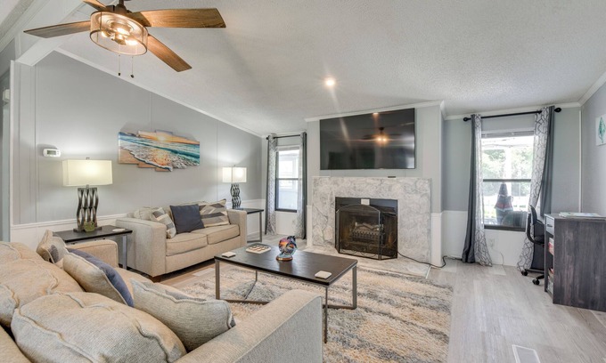 West Panama City Beach Casa | PCB Family Home w/Sunroom, 1 Mi to Shore!