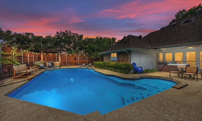 Far North Dallas Casa | Peaceful Home w/ Pool & Hot Tub + Huge Gameroom