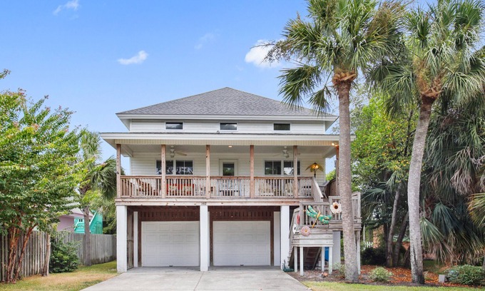 Savannah Beach Casa | Casa tranquila en la isla sur con bicicletas