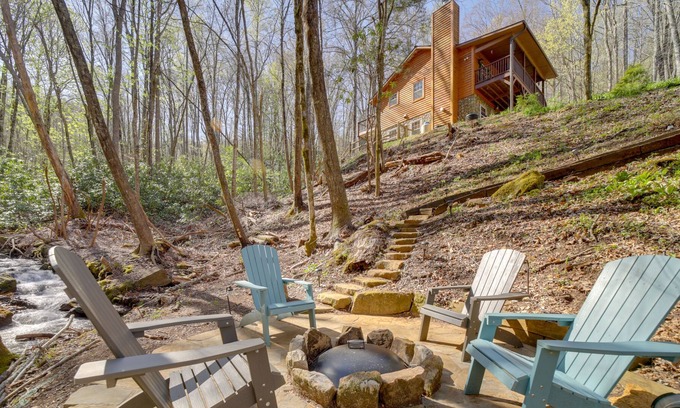 Sylva Cabina | Peaceful Sylva Cabin w/ Mtn Views & Creek!