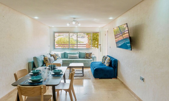 Imi Ouaddar Apartamento | Pearl - ImiBeach - Luxe-Suite-Apartamento-Baño privado con bañera-Vista a la ...