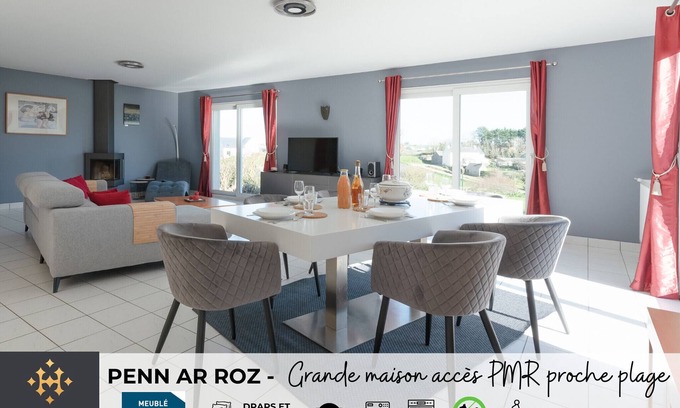 Saint-Pabu Chalet De Esquí | PENN AR ROZ - Large house PWD access near the sea