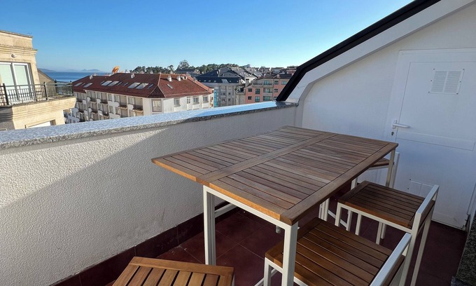 Sanxenxo Apartamento | Ático Rocafort Sanxenxo con vistas al mar