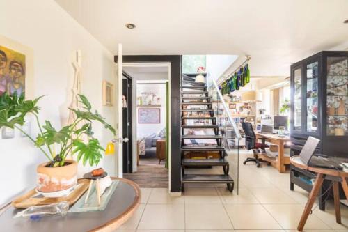 Del Valle Casa | Pequeña habitacion FRIDA - design CDMX - áreas comunes compartidas