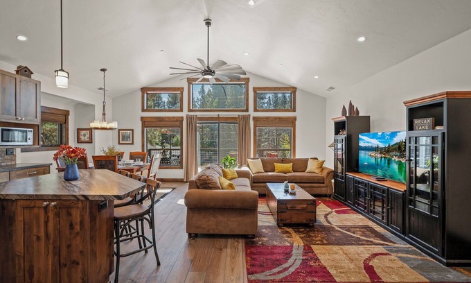 Kings Beach Casa | Pet Friendly Cabin, Large Fenced Yard, 3 Patios, Fireplace, Steps to Kings Beach