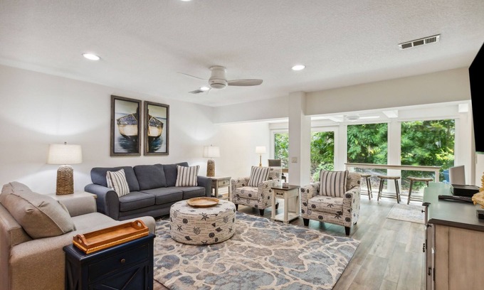 Fernandina Beach Casa | Pet Friendly Lagoon Villa | Across the Street from the Beach