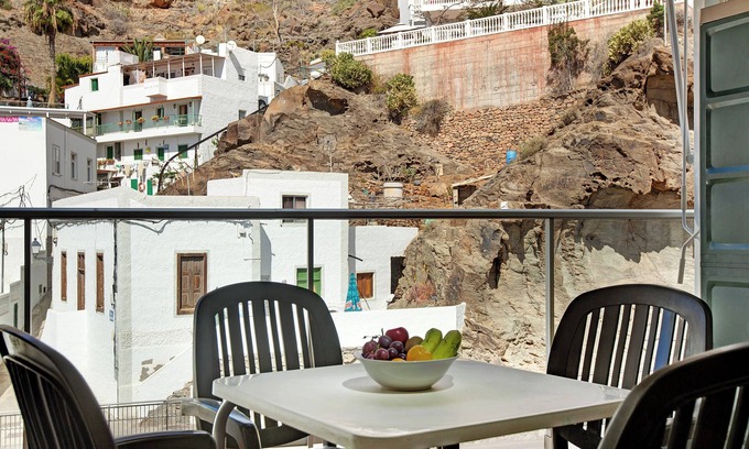 Lomo Quiebre Apartamento | Villa Mogan Playa Wilhem con vistas al mar, jardín y Wi-Fi, admite mascotas