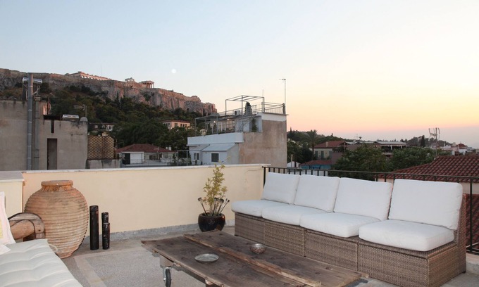 Plaka Apartamento | Ático de dos plantas en Plaka con vistas a la Acrópolis