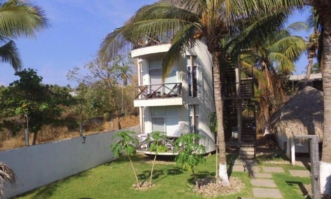Los Tamarindos Apartamento | Playa Bruja Zicatela 2, 1er línea de playa, Cocina, A/C, Starlink, Alberca y más