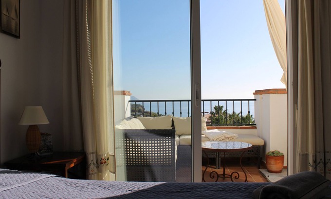 Chimenea Apartamento | Playa Burriana, stor terrass, havsutsikt, pool