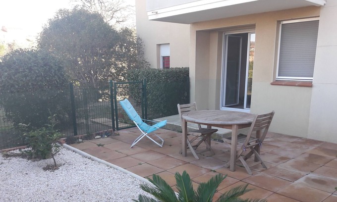 Saint-Martin Apartamento | Bonito T2, jardín, piscina, cancha de tenis, estacionamiento privado.