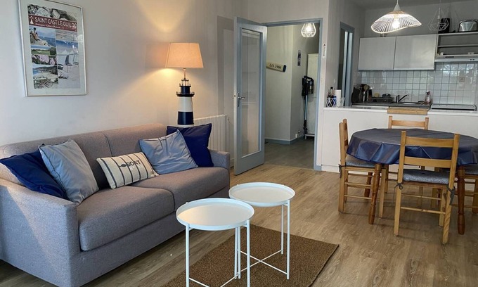 Saint-Cast-le-Guildo Apartamento | Pleasant apartment with WIFI on the ground floor of the Golf residence with 1 bedroom for 4 people