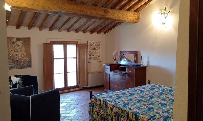 Radicondoli Otro | Podere Cerciano: Double room with bathroom