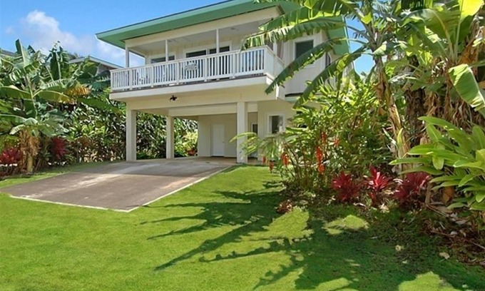 Poipu Casa | Casa de playa en Poipu con aire acondicionado por la playa de Brennecke