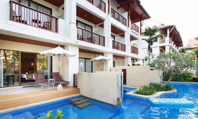 Khao Lak Complejo | Acceso a la piscina -53 m² / 570 pies² | Puerta Paso Piscina | Terraza privada- PAS # 15