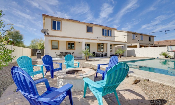 Canyon Trails West Casa | Pool, Fire Pit: Family Home in Goodyear!