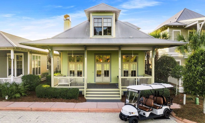 Dune Allen Beach Casa | Pool Heated winter and spring! Pet-Friendly 6 seat Golf Cart, Infinity pool!