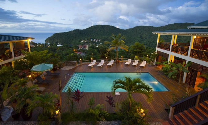Marigot Bay Villa | Villa Makambu Villa encantadora y espaciosa con vistas a la bahía de Marigot