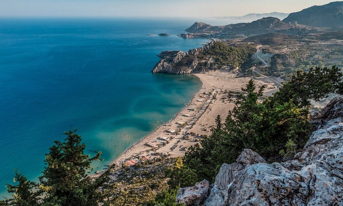 Afandou Villa | Piscina Villa-D, cerca de la playa y el campo de golf de Rodas, piscina privada, jardín