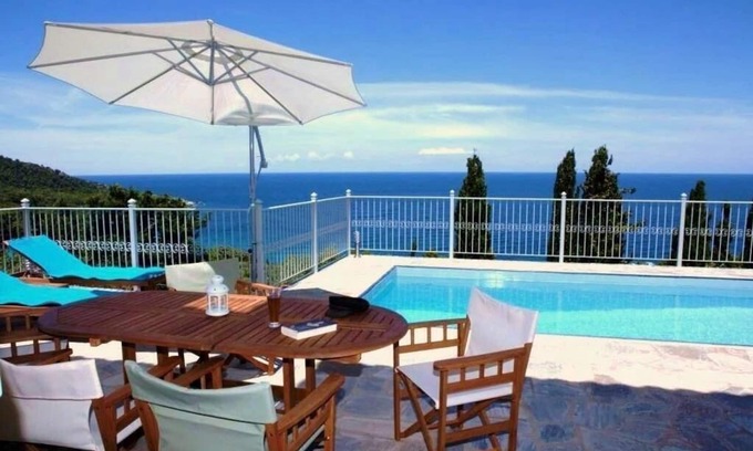 Xanthi Region Villa | Pool Villa distancia caminando 4 hermosas playas-cerca de Mamma Mia Iglesia solitarias