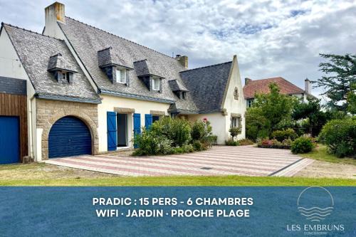 Etel Casa | Pradic 15 personnes , Cheminée , Jardin , Plage à pied