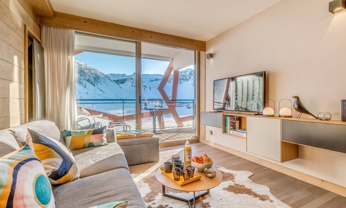 Tignes le Lac Apartamento | Apartamento Premium 4* 2 habitaciones + cabina, balcón, en el corazón de Tignes le Lac