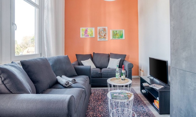 Apfelstadtaue Apartamento | Exclusiva vivienda vacacional con balcón techado y sauna en Turingia