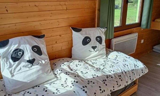 Cerans-Foulletourte Cabina | Cabaña-Habitación con desagüe-Premium-Vista al Jardín-Séjour roulotte