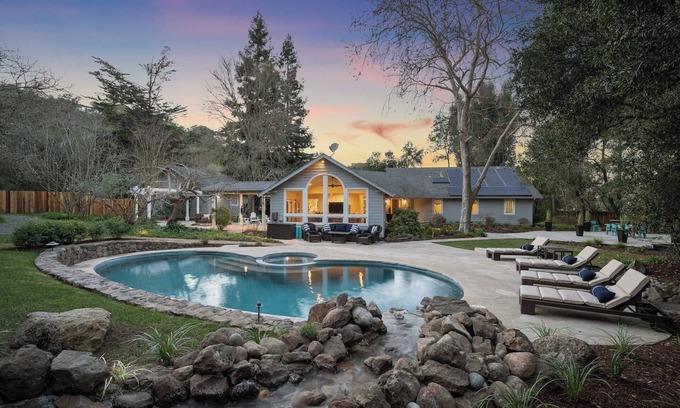 Santa Rosa Casa | Private 1+ acre, Bocce, New Heated Pool and Hot Tub