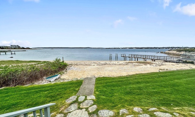 Buzzards Bay Casa | Private beach just steps off the back deck and amazing water views