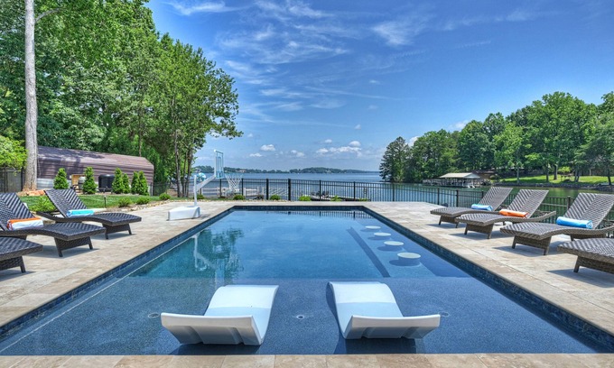 Denver Casa | Private Dock, Boat Ramp, Saltwater Pool & Waterfront Firepit | Bright Water Cove