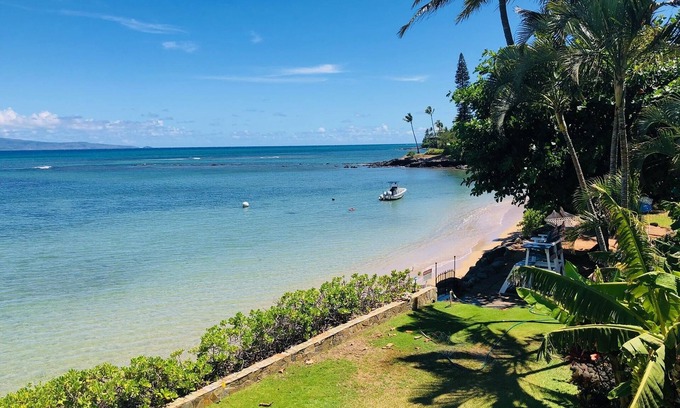 Kahana Casa | Private gated home with 300 Foot private beach front, beach toys and much more!